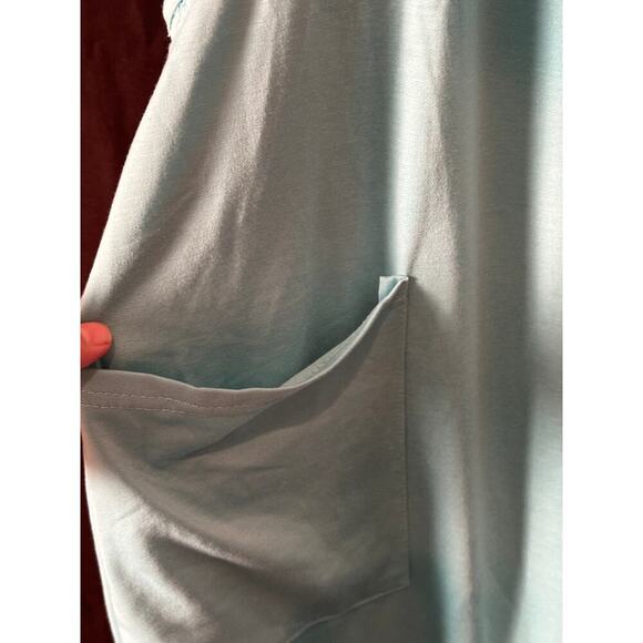 Womens Light Blue Adjustable Strap Jumpsuit With Pockets - Picture 4 of 5